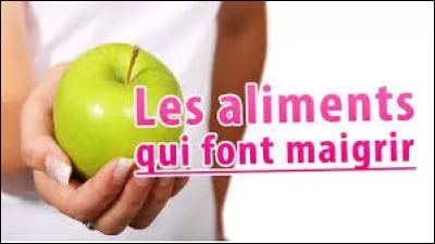 J'observe l'image et je vois : un aliment qui fait grossir, la pomme !