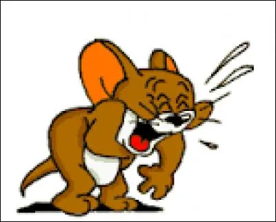 J'observe l'image et je vois : une souris avec deux grandes oreilles en train de marcher !