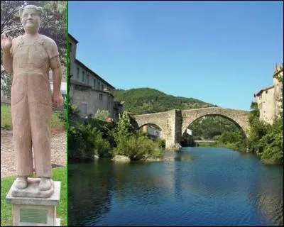 Le vieux pont qui enjambe l'Arre symbolise la sous-préfecture du Vigan. Pour quelle raison cette ville rend-elle hommage à l'humoriste et fantaisiste Coluche dont la statue trône au cœur de la cité ?