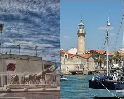 Quelle cité gardoise du littoral possède des arènes où l'on peut assister aux spectaculaires courses camarguaises ?