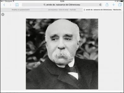 Quand est né Georges Clémenceau ?