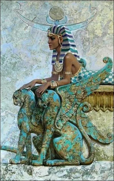 Quelle est cette créature mythique complexe, grecque, parfois coiffée du bonnet royal égyptien dans certaines représentations ?