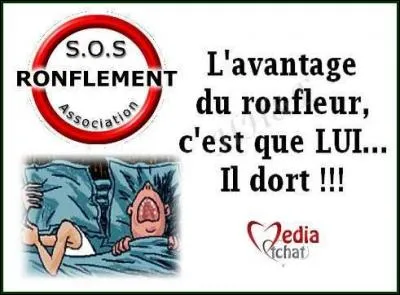 Maman, papa fait un bruit bizarre la nuit, ça m'empêche de dormir !