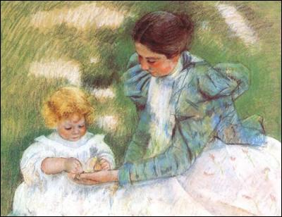 Qui a peint "Mère jouant avec son enfant" ?