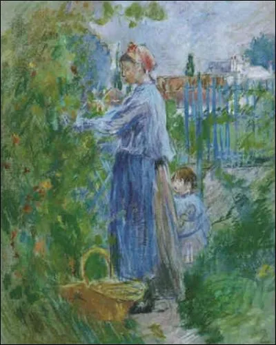 Qui a peint "Mère et enfant cueillant des capucines" ?