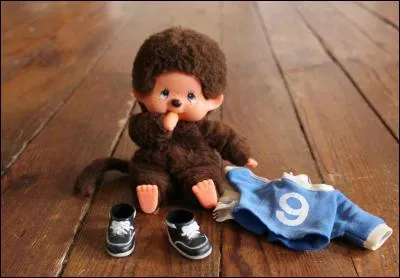 Comment s'appelle cette peluche représentant un petit singe avec une tête ronde et dure, une tétine à la main, et qui connut un succès international dans les années 1980 ?