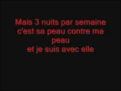 Quel groupe interprète "3 nuits par semaines " dans les années 80 ?