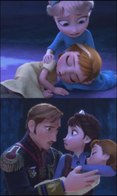 Étant enfants, Elsa blesse Anna avec ses pouvoirs par accident. À quelle partie du corps ?