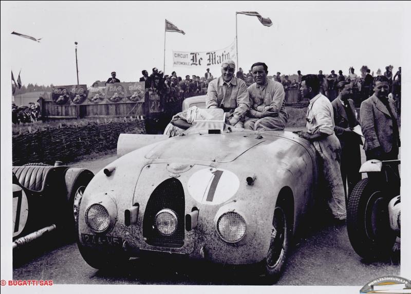 Quel pilote français a été deux fois vainqueur au Mans, sur sa Bugatti ?