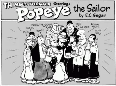 Devant les premiers succès que rencontre Popeye, le comic strip sera renommé en "Thimble Theatre Starring Popeye" et Popeye deviendra alors le personnage principal. Mais en quelle année ?