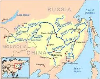 L'AMOUR - Fleuve sino-russe, qui se jette dans le détroit de Tartarie, sur la mer d'Okhotsk, en face de l'île de....