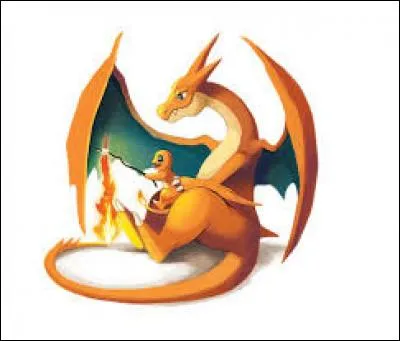 Comment s'appelle le petit Pokémon sur Dracaufeu ?
