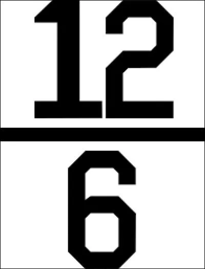 Quel est le r&eacute;sultat de : 12/6 ?