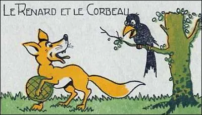 Dans la fable de La Fontaine, le corbeau ouvre son bec pour faire entendre sa belle voix.