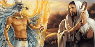 "Le berger, l'agneau de Dieu, le pain de vie, le fils de l'homme, la parole, le pêcheur, le vanneur" ce texte est très ancien pour désigner un dieu égyptien; ce même texte est repris pour caractériser Jésus-Christ. De quel dieu égyptien s'agit-il dans ce comparatif ?