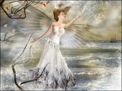 Et l'on espère bien voir Mélusine -----, ----- au rythme du flot, sous les perles de lumière de la lune.