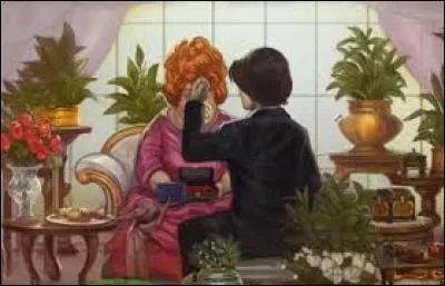 Comment s'appelle la personne qui a montré au jeune Tom Jédusor la coupe de Poufsoufle et le médaillon de Serpentard ?