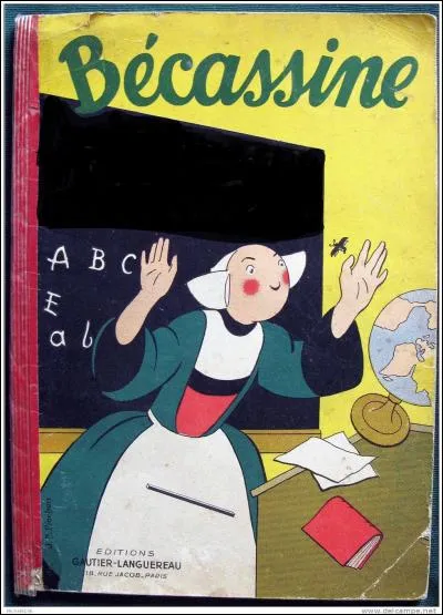 Bécassine a écrit sur le tableau noir. Qui est-elle ?