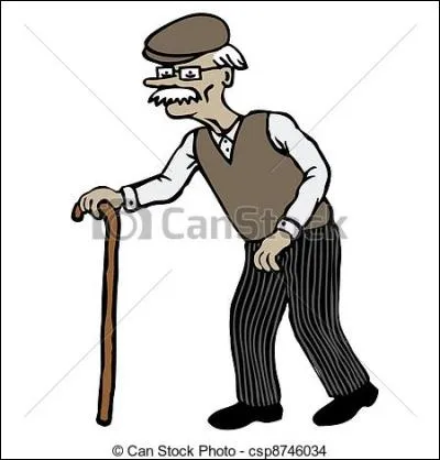 Comme diraient certains jeunes, ce monsieur est un "vieux". Avec un langage un peu plus soutenu, c'est une personne âgée. L'expression utilisée est : être vieux comme...