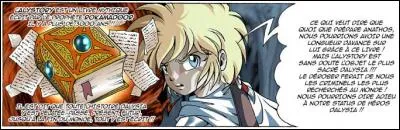 On saute une vingtaine de pages et on arrive au moment tant attendu : l'ouverture de l'Alystory. Dans quelle langue le livre est-il écrit et par qui est-il déchiffré?
