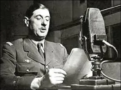 L'appel du général de Gaulle est diffusé le