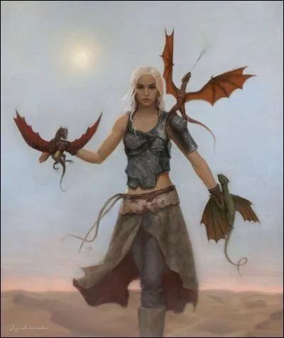 Comment s'appellent les trois dragons que possède Daenerys ?