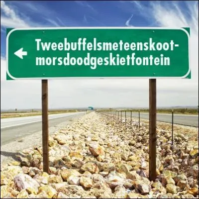 "Tweebuffelsmeteenskootmorsdoodgeskietfontein" est une ferme, dans quel pays ?