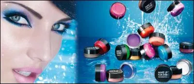 W - Le maquillage waterproof résiste à l'eau.