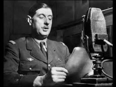 Qui a passé l'appel du 18 juin 1940 à la BBC ?