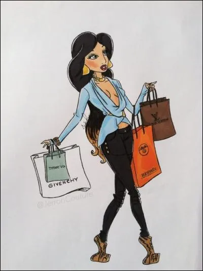 Comment s'appelle cette jeune femme ayant fait du shopping dans de grandes enseignes ?