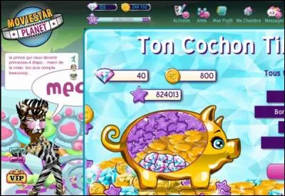 Le cochon-tirelire peut être ouvert uniquement quand...