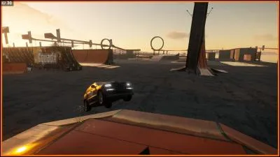 La voiture qui saute est une Jeep...