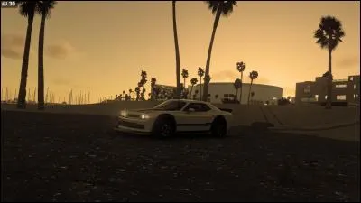 Cette voiture est une Dodge Challenger...