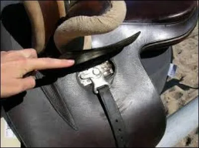 Comment s'appelle la partie de la selle qui tient l'étrivière ?