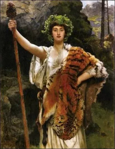 Comment s'appellent les nymphes qui suivent Dionysos ?