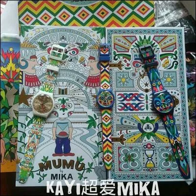 Mika est associé à Swatch, il a créé trois montres.
Comment s'appellent-elles ?