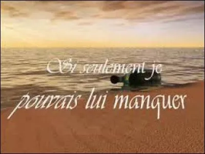 En quelle année et qui chante "Si seulement je pouvais lui manquer" ?