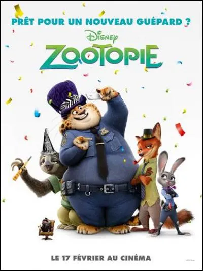 Quelle a été la date de sortie française du film d'animation "Zootopie" ?