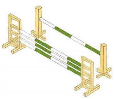 Comment appelle-t-on un obstacle avec deux barres l'une devant l'autre ?