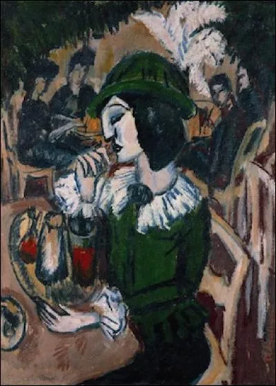 Complétez le titre de ce tableau d'Ernst Ludwig Kirchner : "Dame verte au..." !