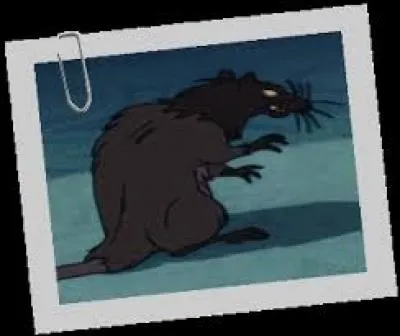 Elle est capturée par la fourrière mais grâce à son collier, elle est rendue à ses maîtres qui l'attache à sa niche. Un soir, l'orage éclate et un animal rentre dans la maison, précisément dans la chambre du bébé. Quel est cet animal ?