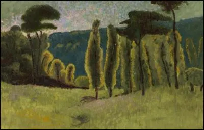 Qui a peint "Pins et peupliers" ?