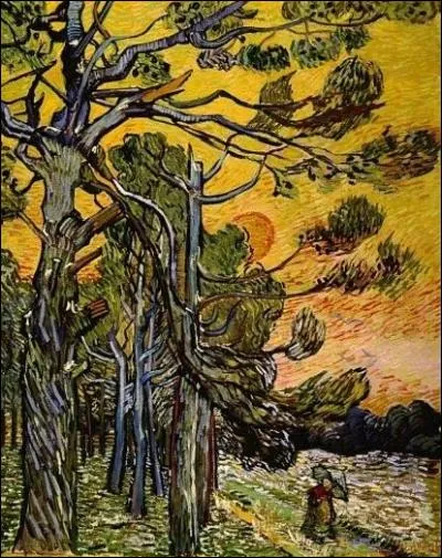 Qui a peint "Pins sous le coucher de soleil" ?