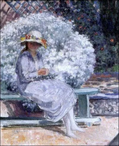 Qui a peint cette "fillette sur un banc" ?