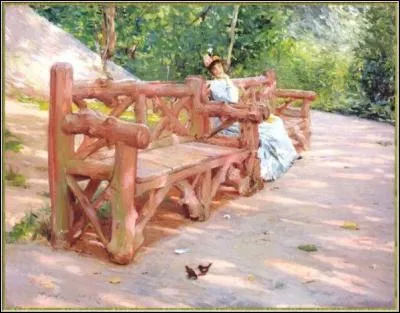 Qui a peint ce "banc dans le parc" ?