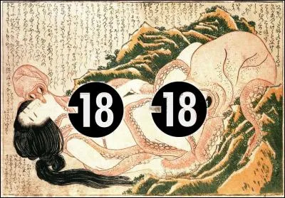 Comment est appelée cette peinture réalisée en 1814 par Hokusai, représentant une scène érotique entre deux pieuvres et une femme ?