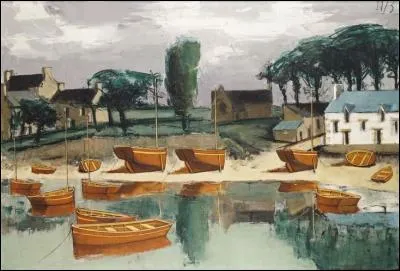 Qui a peint "Barques de pêcheurs à marée basse" ?