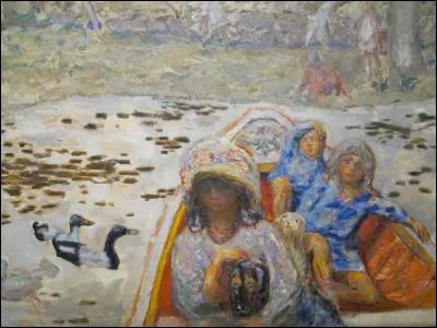 Qui a peint "En barque" ?