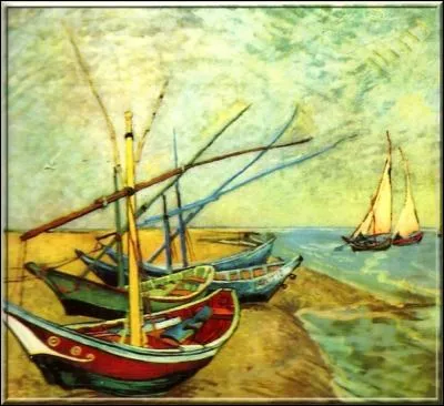 Qui a peint "Les barques sur la plage aux Saintes-Marie-de-la-Mer ?
