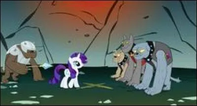 Qu'est-ce que ces chiens obligent Rarity à faire?